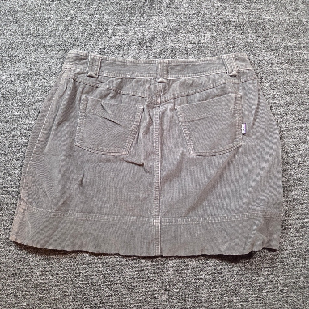 Patagonia Corduroy Mini Skirt Womens 8 Gray Organic Cotton Outdoor Gorpcore